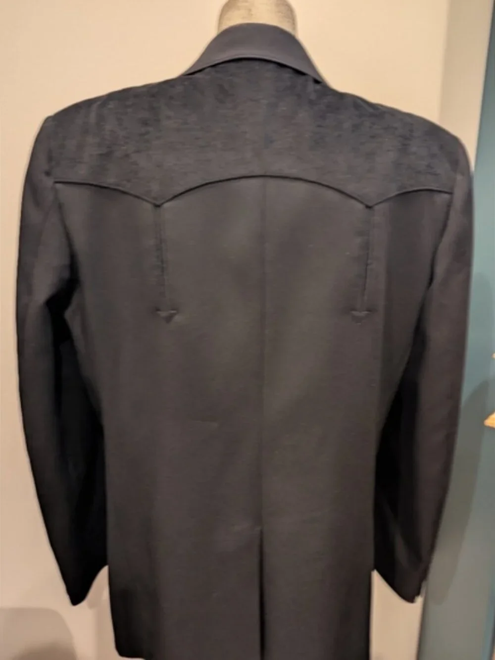 Pagano West Mens 44L Black Western Blazer Sports Coat Cowboy made in the USA